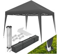 BARNUM - TECTAKE - Tonnelle LINOSA 3x3m Cordes de tension piquets et sac de transport inclus Pliable et étanche - Gris