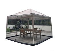 Pavillon de jardin, tente de cour extérieure avec tuyau d'eau lesté, pour cour, jardin ou plage, 300 x 300 cm (noir)