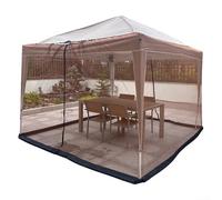 Pavillon de jardin, tente de cour extérieure avec tuyau d'eau lesté, pour cour, jardin ou plage, 300 x 300 cm (ambre)