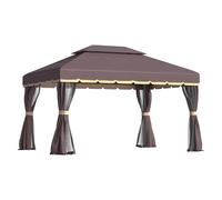 Pavillon de jardin Tente de fête extérieure avec écrans en maille et rideaux Housse imperméable pour événements, festivals et rassemblements Couleur 07