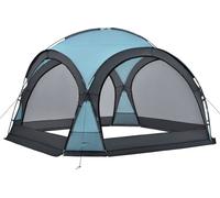 Pavillon dôme Grästorp Tente événementielle avec LED Tente de réception y compris éclairage avec module solaire Tente de fête étanche 3,45 x 3,45 x 2,47 m bleu clair