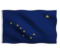Pavillon État D'Alaska Alaska Ak État Double Face Bannière Personnalisée Imperméable Bannière De Drapeaux Personnalisés Pour Fans Maison Bar 90X150Cm