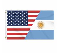 Pavillon États-Unis Argentine Amérique Argentine Argentins 2 Œillets Géant Pavillon Couleur Vive Drapeau Grand Pour Élection Festivités Bar 90X150Cm
