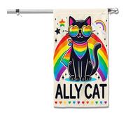Pavillon Fierté Lgbt Du Chat Allié Américain Résistant Aux Intempérie Grande Drapeau Portable Drapeau Grand Pour Intérieur Parade Anniversaires 90X150Cm