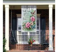 Pavillon La Foi Américaine, L'Espoir, L'Amour : Trois Choses Qui Dureront Éternellement (Verset Chrétien) Couleur Vive Bannière Personnalisée Durable Drapeau Grand Pour Anniversaires 90X150Cm