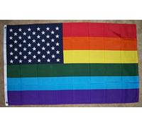 Pavillon Marque Usa Rainbow Glbt Fierté Gay Portable Grande Drapeau Résistant À La Décoloration Drapeau Grand Pour Bateau Festivités Garden 90X150Cm