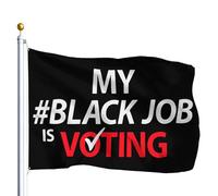 Pavillon Mon travail de Noir, c'est de voter. Pavillon Nautique Maison 3x5 | FT Double Face Bannière personnalisée 2 œIllets Grande Drapeau FestivitéS Anniversaires