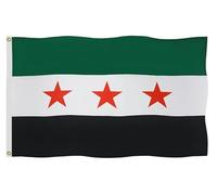 Pavillon Nautique Armée Libre République De Syrie République Syrienne 2 Œillets Géant Pavillon Fly Drapeau Grand Pour Intérieur Festivités Bar 90X150Cm