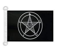 Pavillon nautique Baphomet Ordre du Temple 45x30cm - Drapeau de bateau Eglise de Satan 30 x 45 cm - AZ FLAG