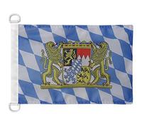Pavillon nautique Bavière avec lion 45x30cm - Drapeau de bateau bavarois - Allemagne 30 x 45 cm - AZ FLAG