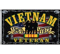 Pavillon Nautique Combattant Pour La Liberté, Vétéran De La Guerre Du Vietnam 2 Œillets Drapeau Double Face Durable Drapeau Grand Pour Défilés Anniversaires Événements Sportifs 90X150Cm