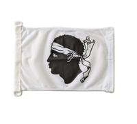 Pavillon Nautique Corse - Drapeau de Bateau Marine et Naval 45 x 30 cm
