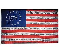Pavillon Nautique Déclaration des droits de 1776, Premier amendement, | Betsy Ross en détresse Bandera Rue DéCo FêTe 3x5 FT 2 œIllets Drapeau Double Face RéSistant Aux IntempéRie Géant