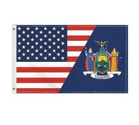 Pavillon Nautique États-Unis, État De New York, Amérique, Américain Imperméable Grande Drapeau Durable Bannière De Drapeaux Personnalisés Pour Célébrations Carnaval Bateau 90X150Cm