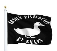 Pavillon Nautique Facilement Distrait Par Les Canards 2 Œillets Drapeau Double Face Résistant À La Décoloration Drapeau Grand Pour Jardin Élection Party 90X150Cm