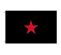 Pavillon Nautique Flying Ezln Revolution Noir Et Rouge 2 Œillets Grande Drapeau Imperméable Drapeau Grand Pour Jardin Bar Rue Déco Fête 90X150Cm
