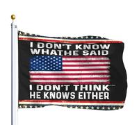 Pavillon Nautique Je ne sais pas ce qu'il a dit. Je ne pense pas qu'il le | sache lui-même. Grand Drapeau Fans 3x5 FT Double Face Grande Drapeau LéGer Géant Pavillon DéFiléS Maison