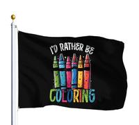 Pavillon Nautique Je préférerais colorier des rigolos Pavillon FêTe 3x5 FT | Double Face Drapeau Double Face 2 œIllets Bannière personnalisée Garden Rue DéCo FêTe