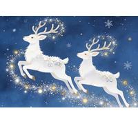 Pavillon Nautique Noël, rennes, flocons de neige, hiver, décembre, | vacances Pavillon CéLéBrations 3x5 FT RéSistant Aux IntempéRie Drapeau Double Face Double Face Bannière personnalisée