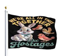 Pavillon Nautique On Est Tous Dans Le Même Bateau, Comme Des Otages (Mème) Double Face Drapeau De La Fierté Léger Bannière De Drapeaux Personnalisés Pour Maison Fête Festivités 90X150Cm