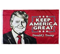 Pavillon Nautique Portrait De La Marque Trump « Keep America Great » 2 Œillets Drapeau Double Face Couleur Vive Drapeau Grand Pour Élection Anniversaires Jardin 90X150Cm