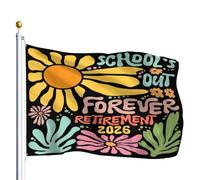 Pavillon Nautique Retraite Définitive D'Un Enseignant, Dernier Jour De Retraite En 2026 2 Œillets Bannière Personnalisée Portable Drapeau Grand Pour Bateau Garden Événements Sportifs 90X150Cm