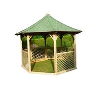 Pavillon octogonal 8.78m² bois naturel Habrita kic35