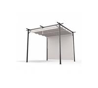 Blumfeldt Tonnelle 3x3 m – Toit polyester, armature acier thermolaqué, stores latéraux réglables