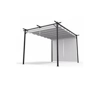 Blumfeldt Tonnelle de jardin 3x4 m – toit polyester, stores latéraux, armature acier thermolaqué