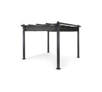Pavillon PantheonPergola auvent 3x3 m Aluminium Parasol Polyester - gris
