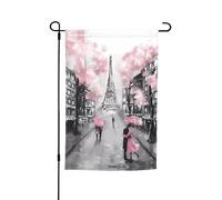 Pavillon Paris Street Tour Eiffel avec motifs roses pour décoration de jardin, balcon et terrasse.