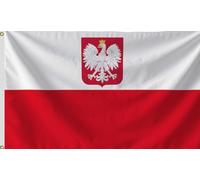 Pavillon Pavillon De La Pologne Eagle Polonais Avec Bandeau Supérieur Double Face Drapeau Double Face Léger Bannière De Drapeaux Personnalisés Pour Anniversaires Supporters Bateau 90X150Cm