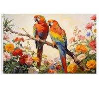Pavillon Peinture à l'aquarelle de Pickako représentant un couple d'aras