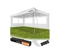 Pavillon pliable en aluminium 3 x 6 m blanc