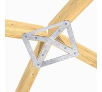 Pavillon Raccord de toit 5 mm acier galvanisé à chaud - Raccord d'angle pour pavillon de jardin - 4 angles