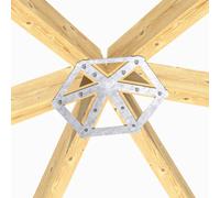 Pavillon Raccord de toit 5 mm acier galvanisé à chaud - Raccord d'angle pour pavillon de jardin - 6-angle