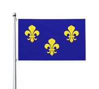 Pavillon royal de la France Drapeaux pour extérieur 3x5 pieds Double face Drapeau en polyester robuste pour la maison Cour Festival Décoration de jardin extérieur Drapeaux de bienvenue