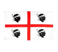 Pavillon Sardaigne Light Italie Sarde Résistant Aux Intempérie Drapeau Double Face Durable Bannière Pour Défilés Bateau Fête 90X150Cm