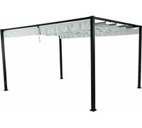 Pavillon Sky, 300x400cm, structure en aluminium/acier, revêtement par poudre en anthracite, toit en polyester 200g en gris, emballé démonté dans un carton