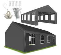 Pavillon - TECTAKE - tente de réception, mammut, stable, étanche, protection uv 50+, structure acier, 800 x 400 x 310 cm - gris