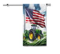 Pavillon Tracteurs Agricoles Américains Résistant Aux Intempérie Bannière Personnalisée Résistant À La Décoloration Drapeau Grand Pour Balcon Bateau Supporters 90X150Cm