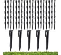 Pavlleen 100 pièces Piquets De Fixation Pour Câbles Périphériques,Crochet Pour Robot Tondeuse,Piquets Sol pour Robots Tondeuses,pour CâBle PéRiphéRique,Support CâBle,Compatible Worx Husqvarna Gardena
