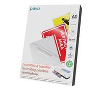 Pavo 8007233 Pack de 50 Pochettes de Plastification A3 2 x 250 mc