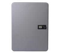 Pavo - Armoire à clés 130 Crochet avec Serrure à Combinaison,Dimension: 8x28x37 cm - Gris foncé / 130 Porte-clés Inclus