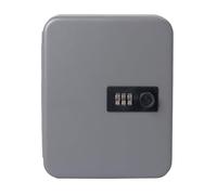 Pavo - Armoire à clés 20 Crochet avec Serrure à Combinaison,Dimension: 6x16x20 cm - Gris foncé / 20 Porte-clés Inclus