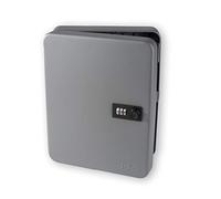 Pavo - Armoire à clés 36 crochets avec serrure à combinaison, Dimension 8 × 24 × 30 cm, Gris foncé, 36 porte-clés inclus - 8032815