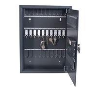 PAVO Armoire à clés avec Serrure électronique Armoire sécurisée Porte-clés magnétiques Gris foncé Grande pour 50 clés Grand Format pour Bureau Entreprise sécurité et Maison 8013876