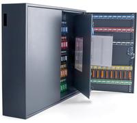 Pavo - Armoire à clés pour 300 clés , Dimension : 14x55x73 cm - Gris foncé / 300 porte-clés inclus