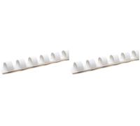 Pavo Boîte de 100 Peignes de reliure en plastique 6 mm Blanc (Lot de 2)