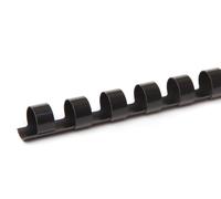 Pavo Boîte de 100 Peignes de reliure en plastique 6 mm Noir